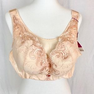 NWT mushiq bra 52/120 peach nude lace